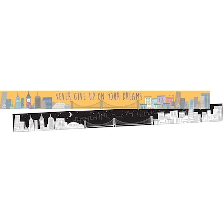 Barker Creek Color Me Cityscapes Double-Sided Border, 12/set, PK12 905